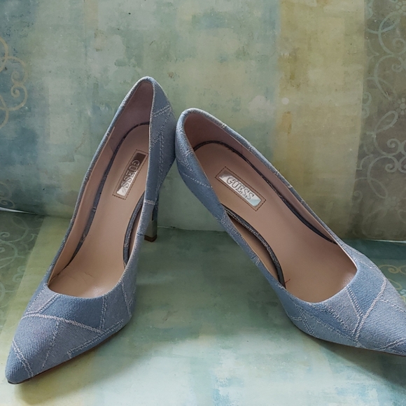 Guess Shoes - Guess denim patchwork design pumps